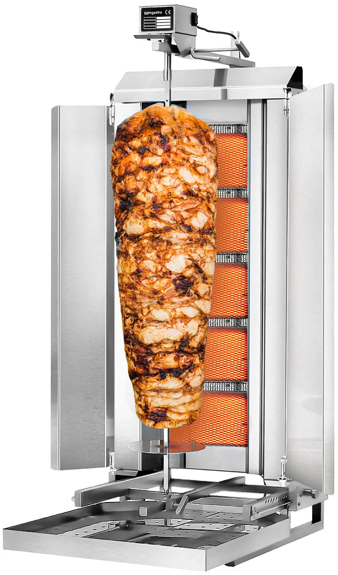Аппарат для шаурмы газовый GGM Gastro DOBK5-SB-N (Inox) - 2