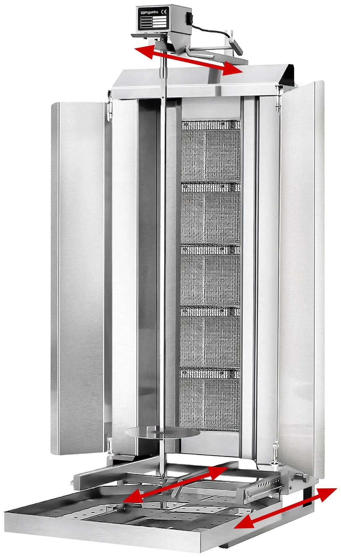 Аппарат для шаурмы газовый GGM Gastro DOBK5-SB-N (Inox) - 4