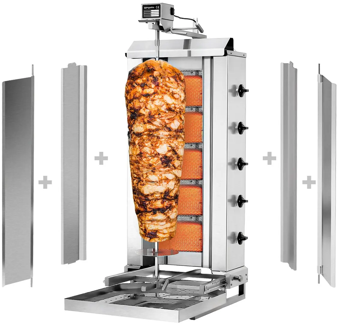 Аппарат для шаурмы газовый GGM Gastro DOBK5-SB-N (Inox)