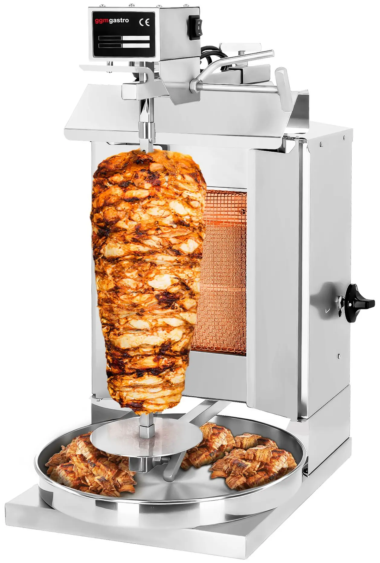 Aparat pentru kebab pe gaz GGM Gastro DOK1 (Inox) - 2