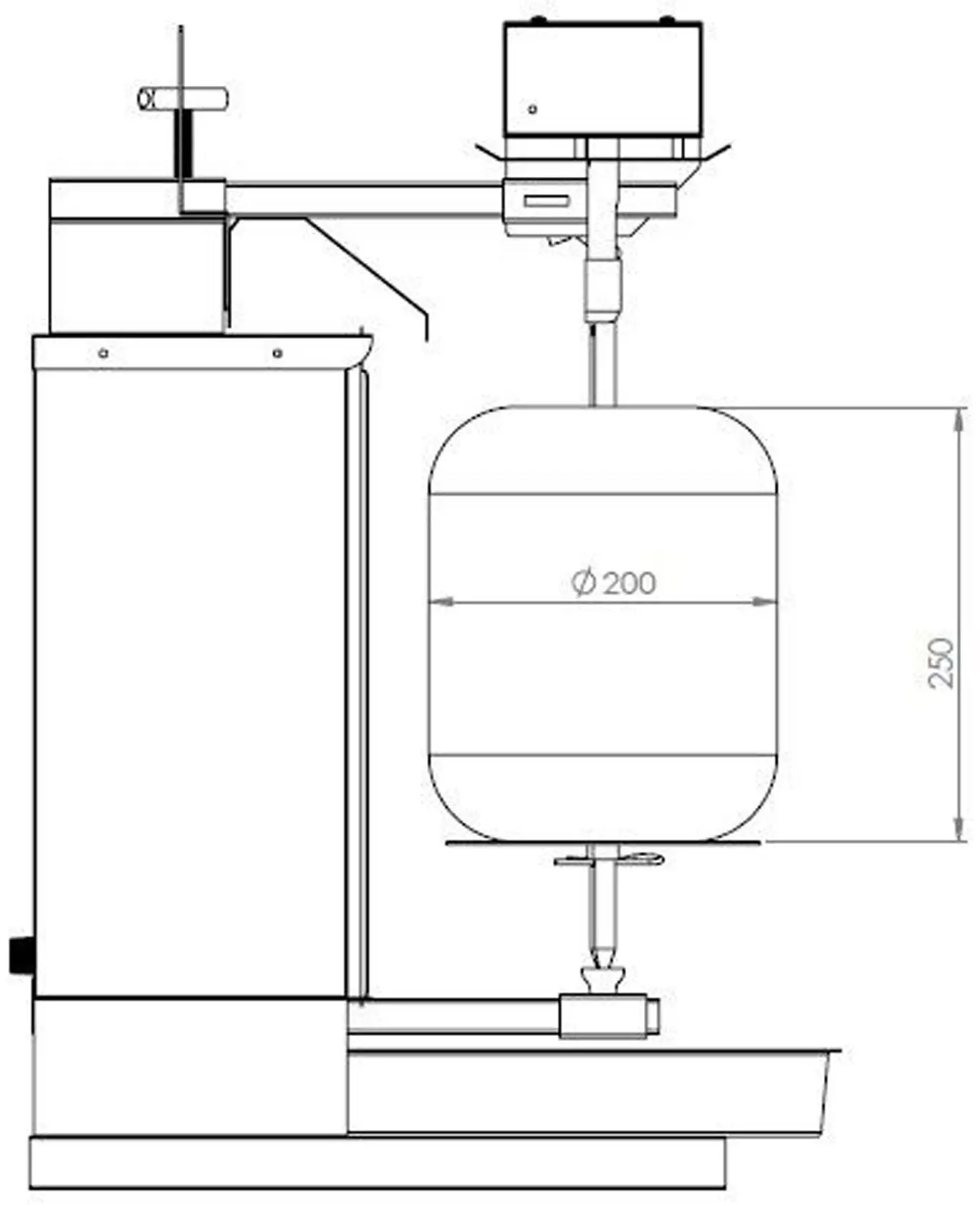 Aparat pentru kebab pe gaz GGM Gastro DOK1 (Inox) - 9