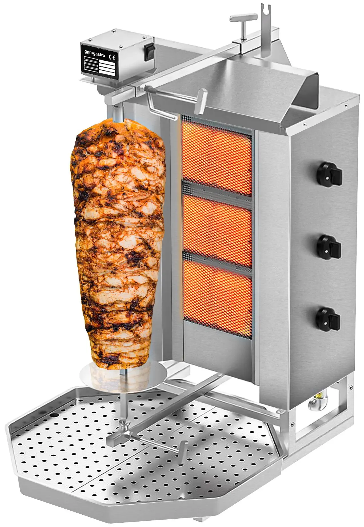 Аппарат для шаурмы газовый GGM Gastro DOK3-SB-N (Inox) - 3