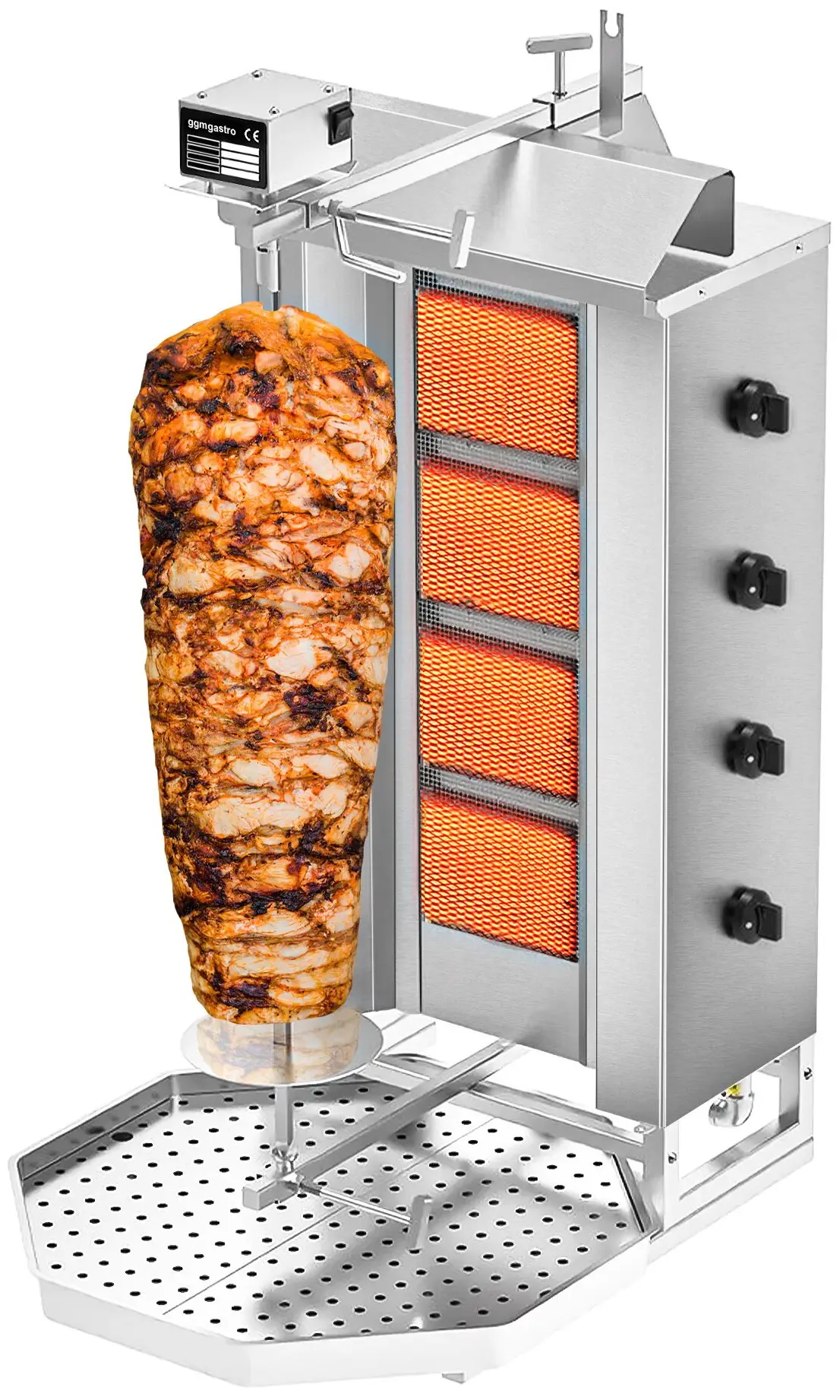 Аппарат для шаурмы газовый GGM Gastro DOK4-SB-N (Inox) - 3