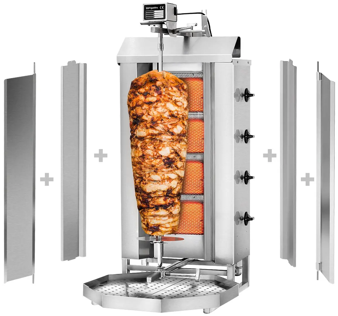 Аппарат для шаурмы газовый GGM Gastro DOK4-SB-N (Inox)