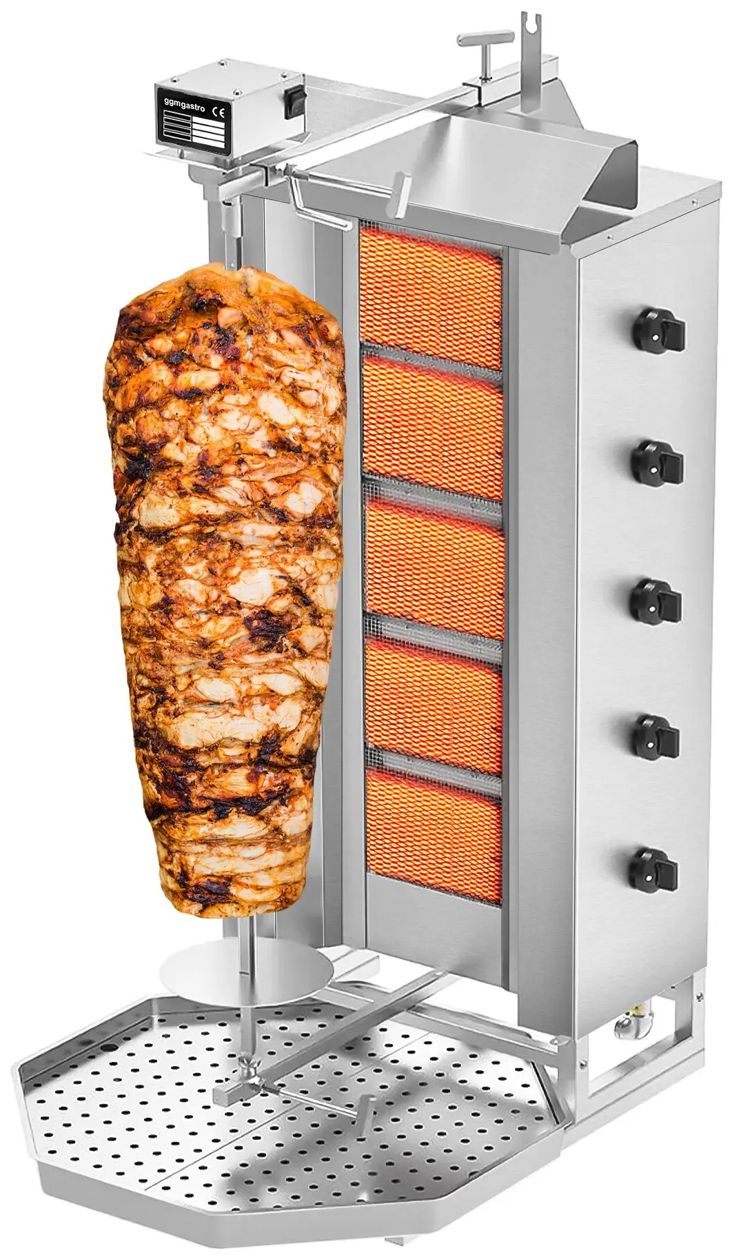 Аппарат для шаурмы газовый GGM Gastro DOK5-SB-N (Inox) - 3