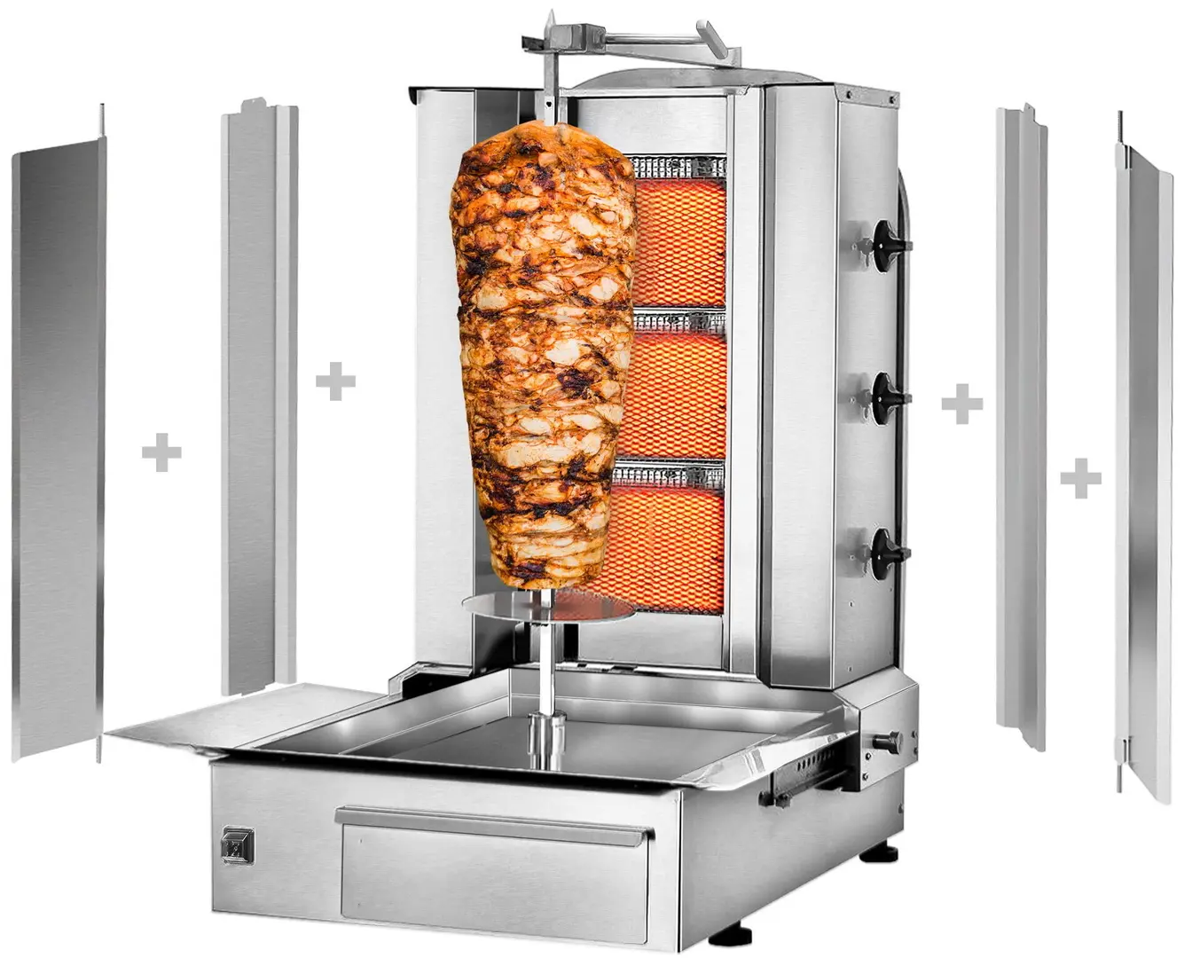Аппарат для шаурмы газовый GGM Gastro DUK3-SB-N (Inox)
