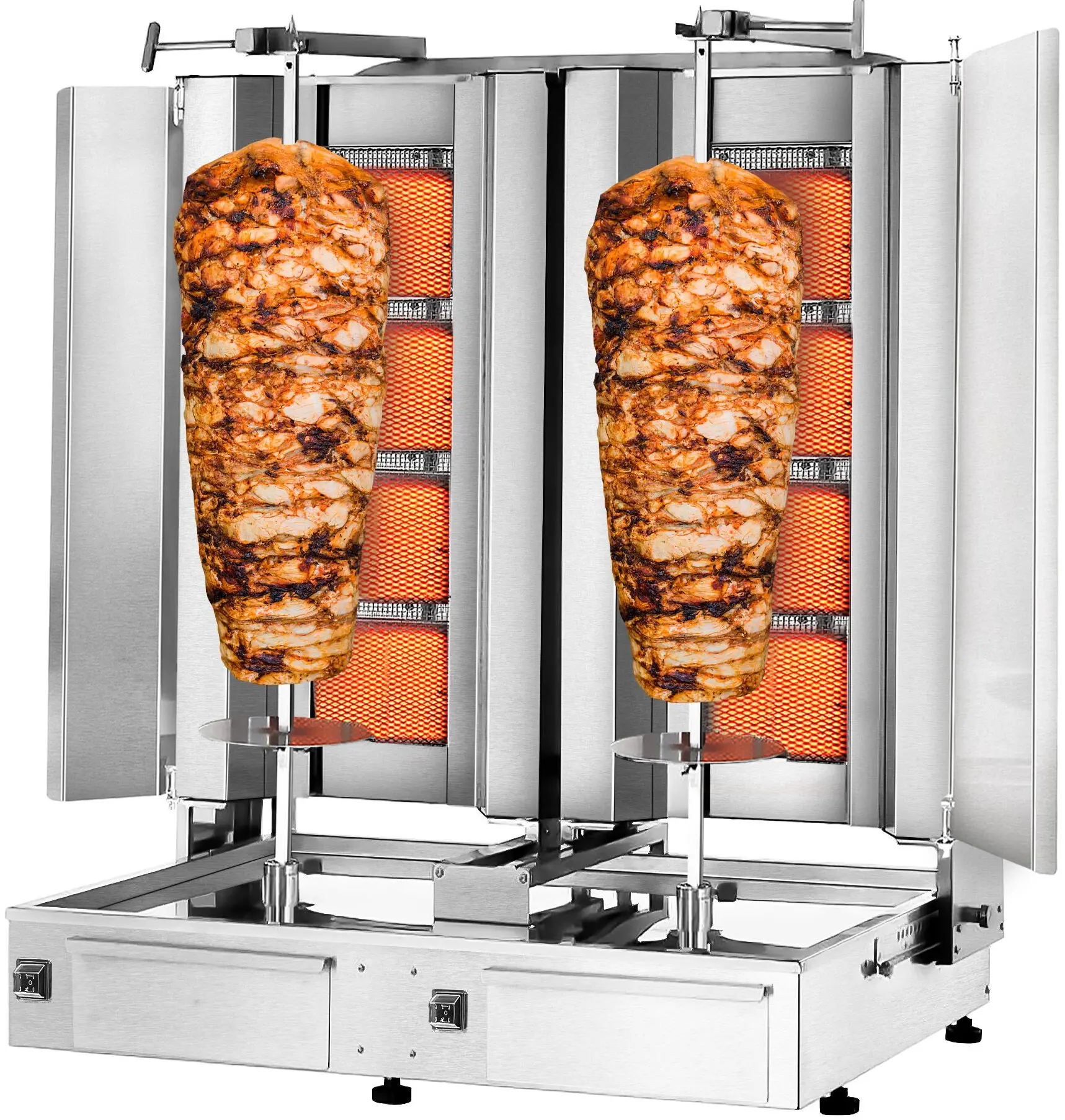 Аппарат для шаурмы газовый GGM Gastro DUK4+4-SB-N (Inox) - 2