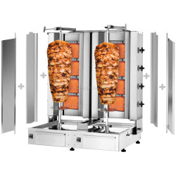 Аппарат для шаурмы газовый GGM Gastro DUK4+4-SB-N (Inox)
