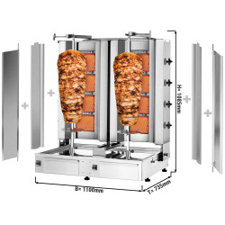 Аппарат для шаурмы газовый GGM Gastro DUK4+4-SB-N (Inox) Thumb