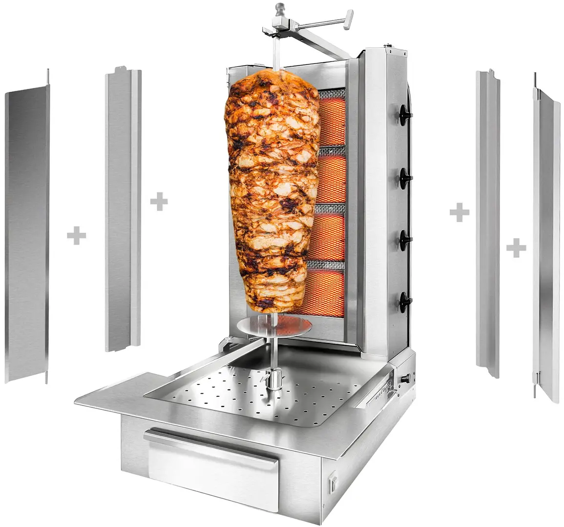 Аппарат для шаурмы газовый GGM Gastro DUK4-EN-SB-N (Inox)