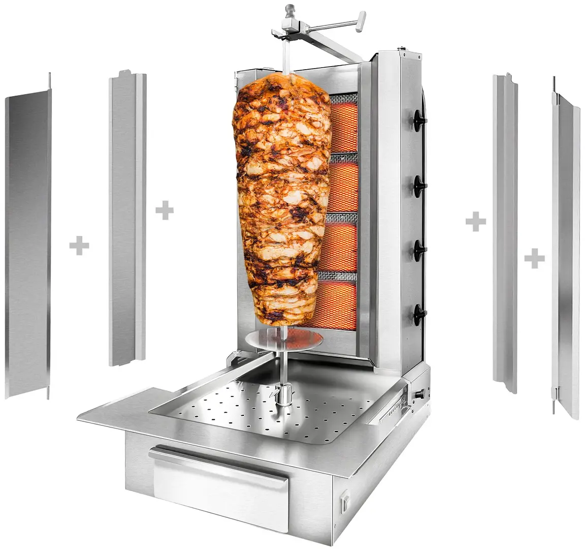 Aparat pentru kebab pe gaz GGM Gastro DUK4-FR-SB-N (Inox)