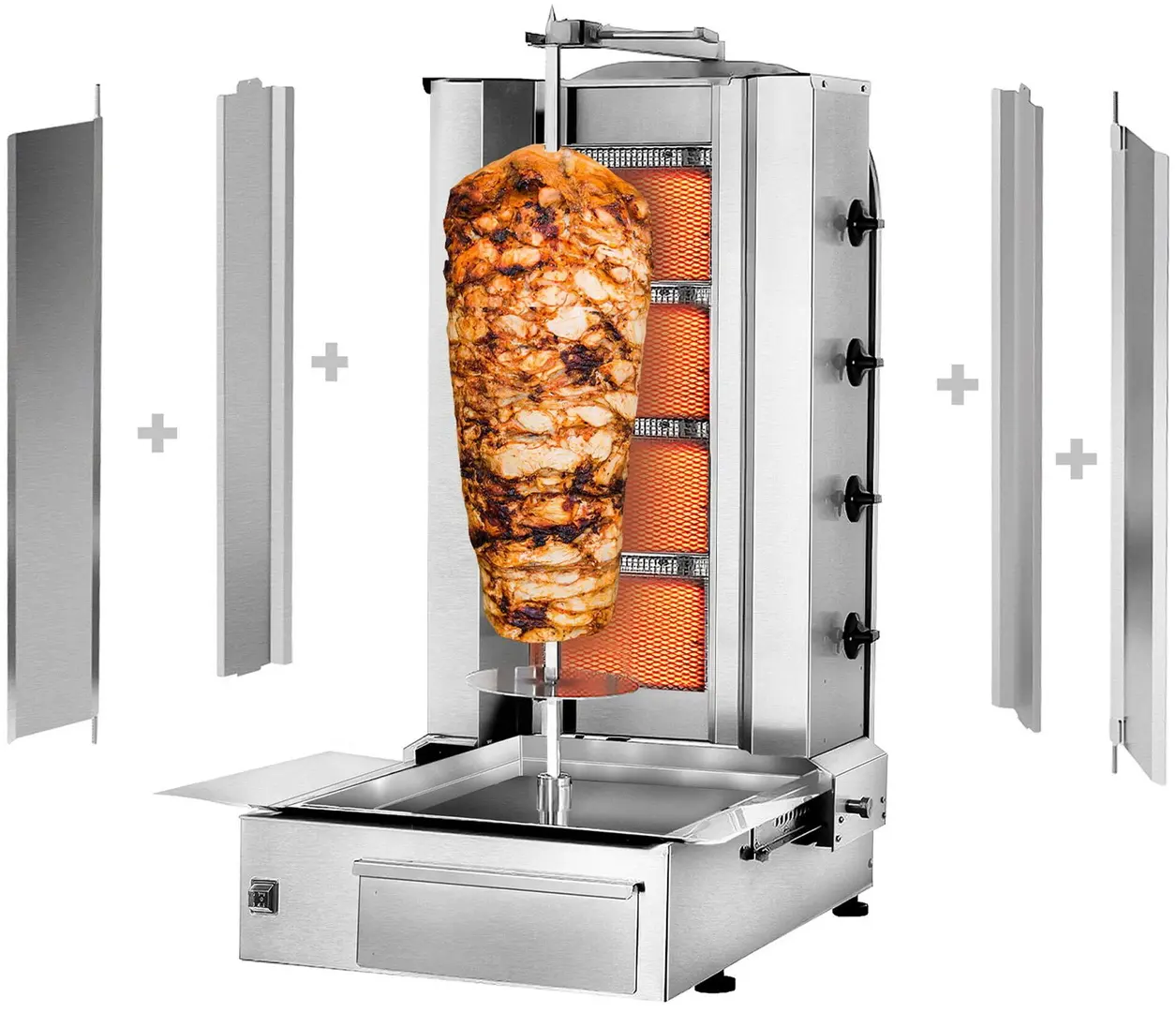 Аппарат для шаурмы газовый GGM Gastro DUK4-SB-N (Inox)