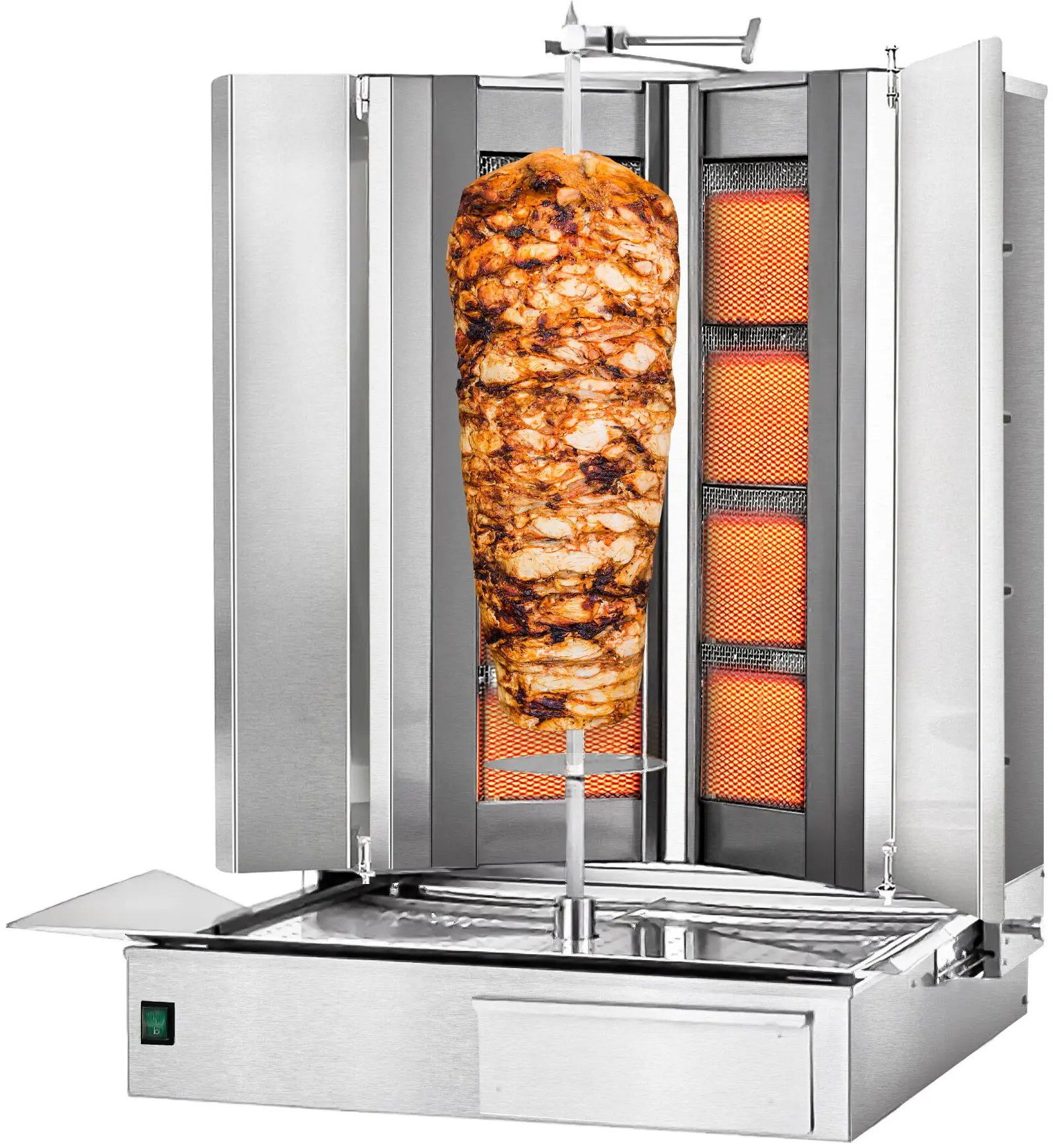 Аппарат для шаурмы газовый GGM Gastro DUVK4+4-N (Inox) - 2