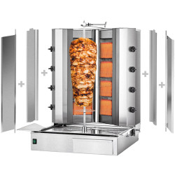 Аппарат для шаурмы газовый GGM Gastro DUVK4+4-N (Inox)