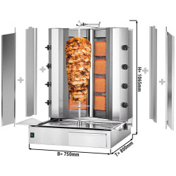 Аппарат для шаурмы газовый GGM Gastro DUVK4+4-N (Inox) Thumb