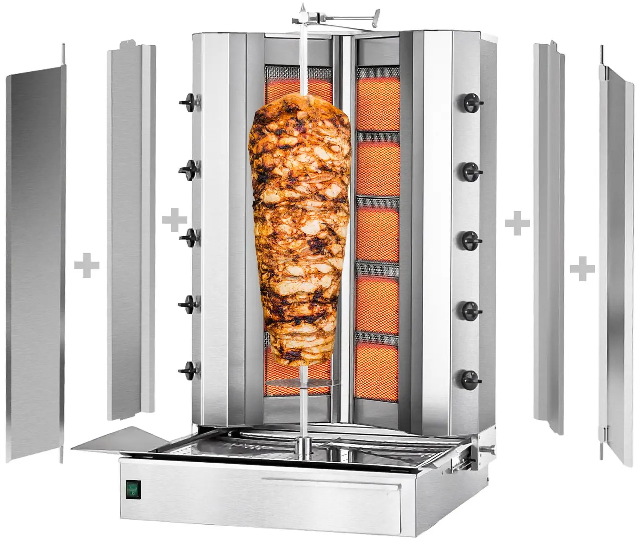 Аппарат для шаурмы газовый GGM Gastro DUVK5+5-N (Inox)