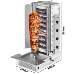 Аппарат для шаурмы газовый GGM Gastro GLDGB (Inox) Thumb