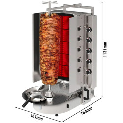 Аппарат для шаурмы газовый GGM Gastro Robax DUI10R (Inox) Thumb