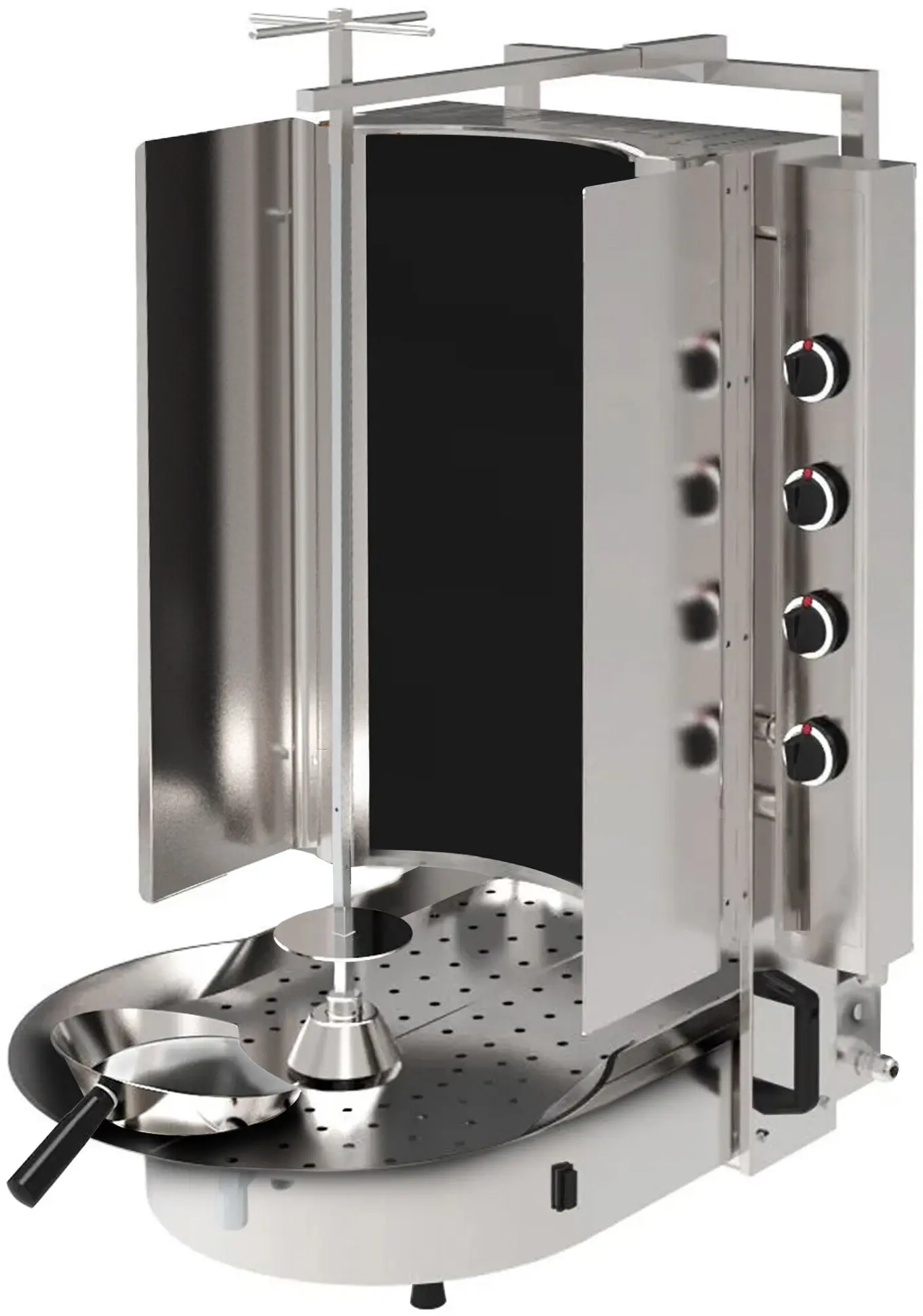 Aparat pentru kebab pe gaz GGM Gastro Robax DUI8R (Inox) - 2