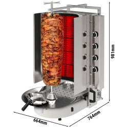 Aparat pentru kebab pe gaz GGM Gastro Robax DUI8R (Inox) Thumb