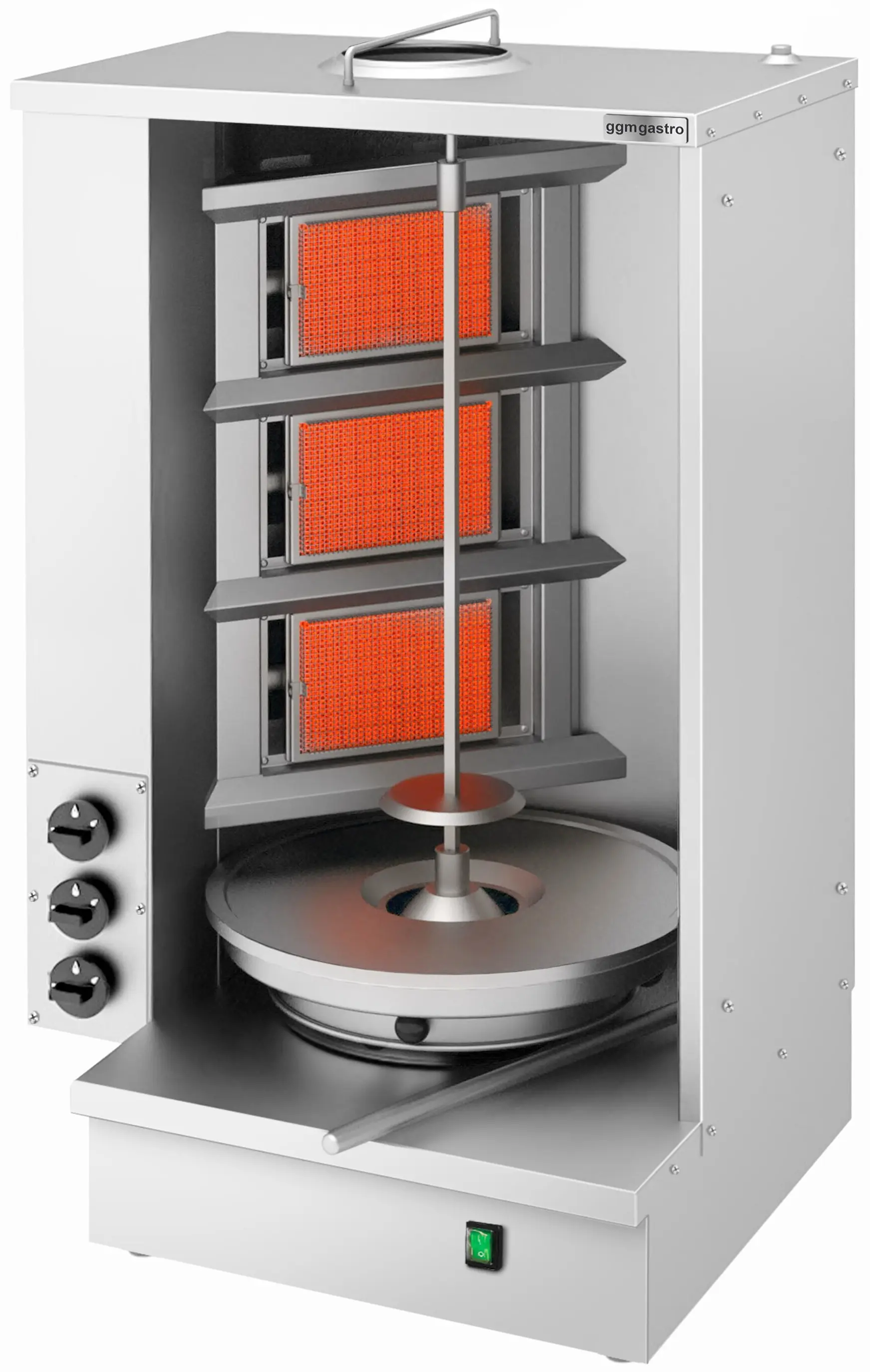 Аппарат для шаурмы газовый GGM Gastro SGAT3 (Inox) - 2