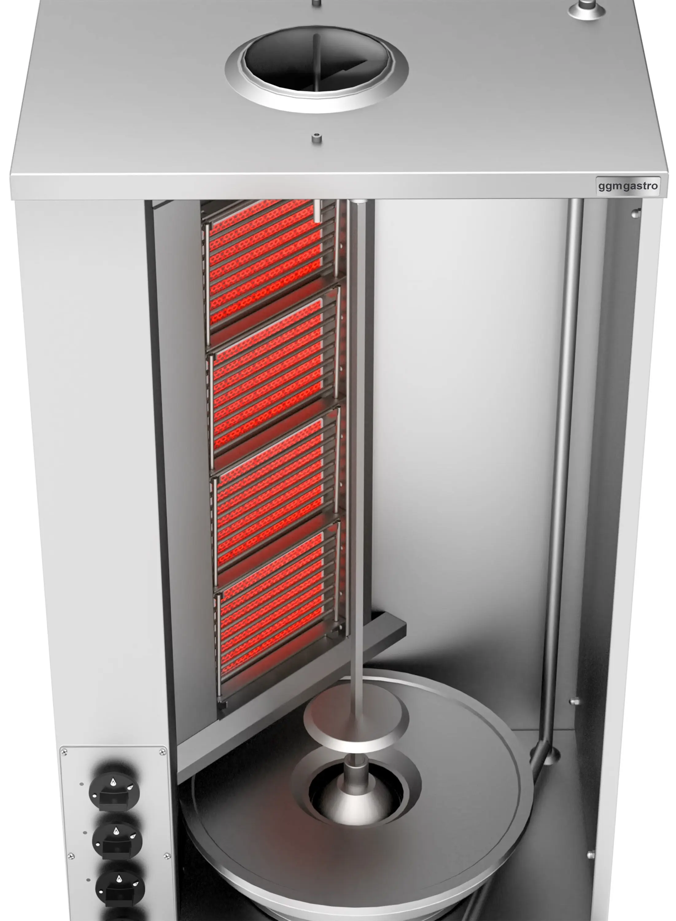 Аппарат для шаурмы газовый GGM Gastro SGAT4 (Inox) - 7