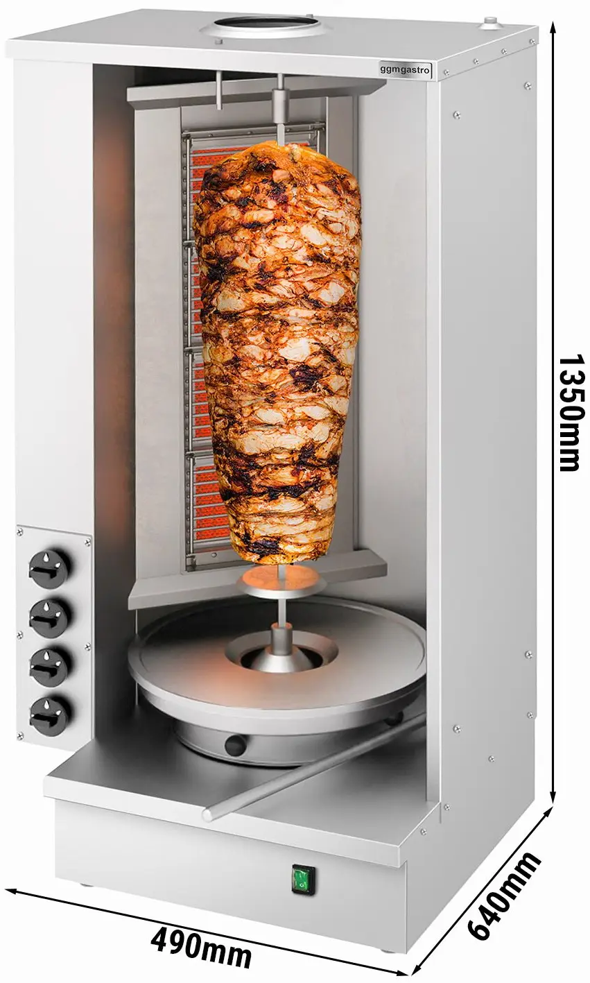 Аппарат для шаурмы газовый GGM Gastro SGAT4 (Inox) - 8