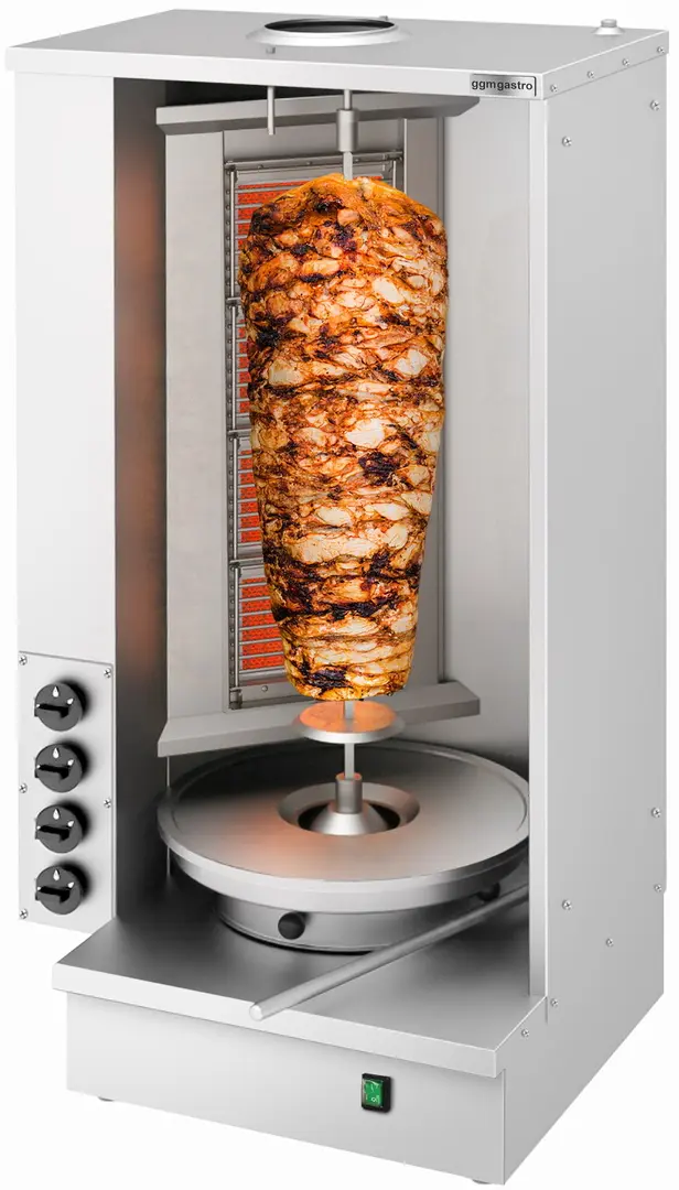 Аппарат для шаурмы газовый GGM Gastro SGAT4 (Inox)