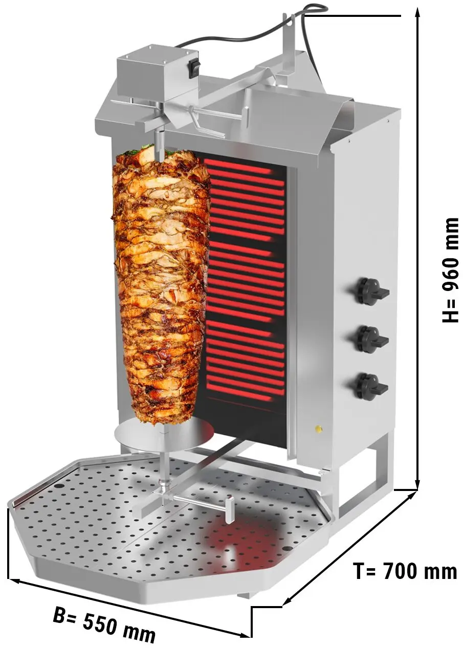 Аппарат для шаурмы GGM Gastro DOKE3-N (Inox) - 5