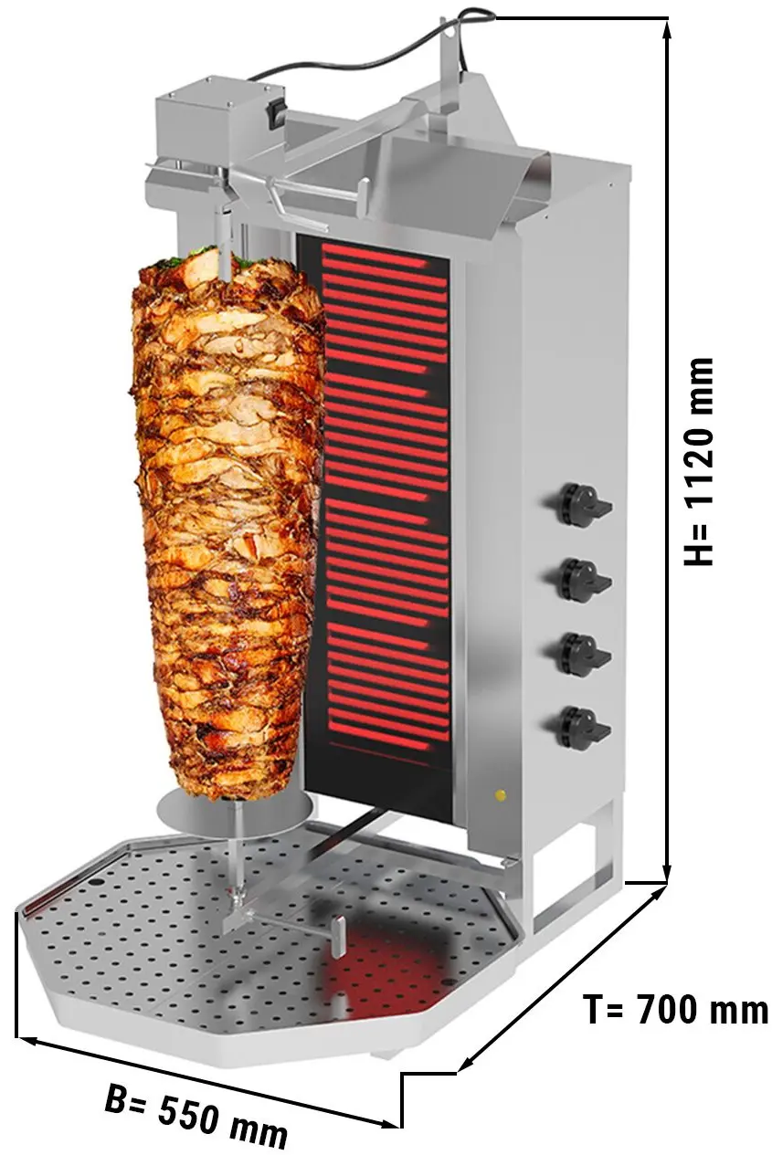 Аппарат для шаурмы GGM Gastro DOKE4-N (Inox) - 6