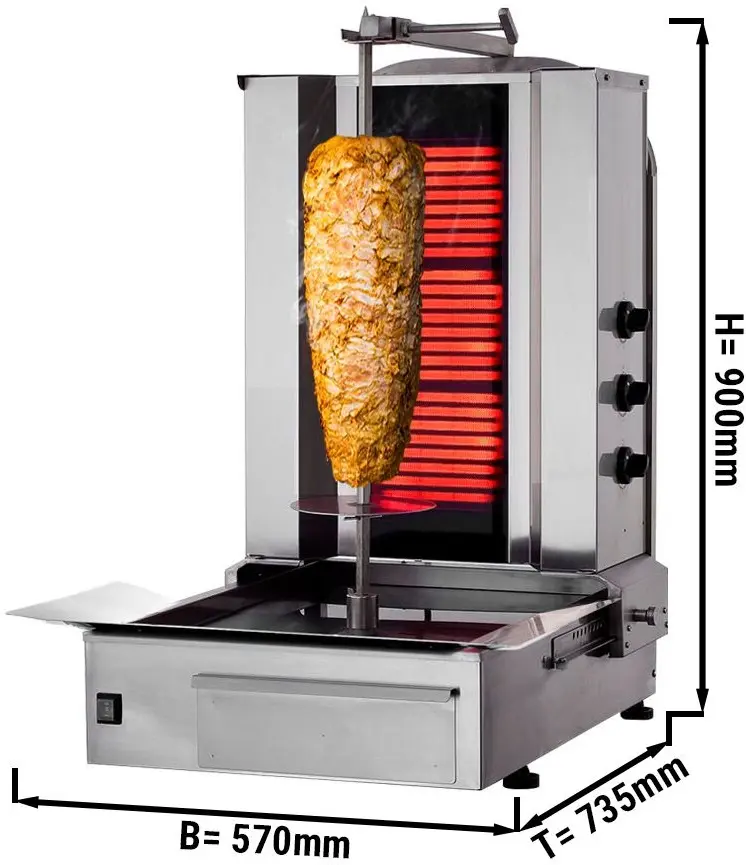 Аппарат для шаурмы GGM Gastro DUKE3-N (Inox) - 4