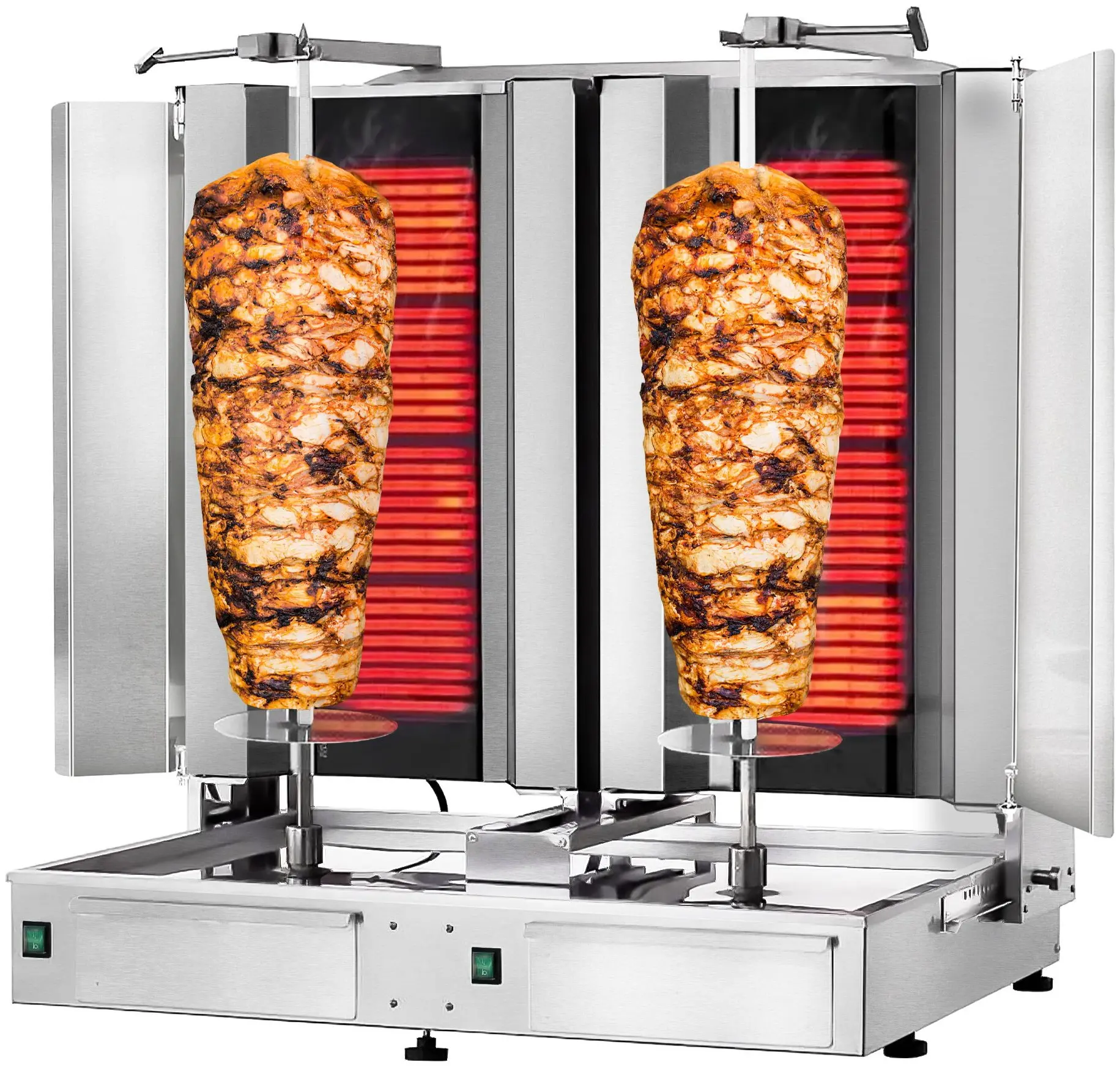 Аппарат для шаурмы GGM Gastro DUKE4+4-N (Inox) - 3
