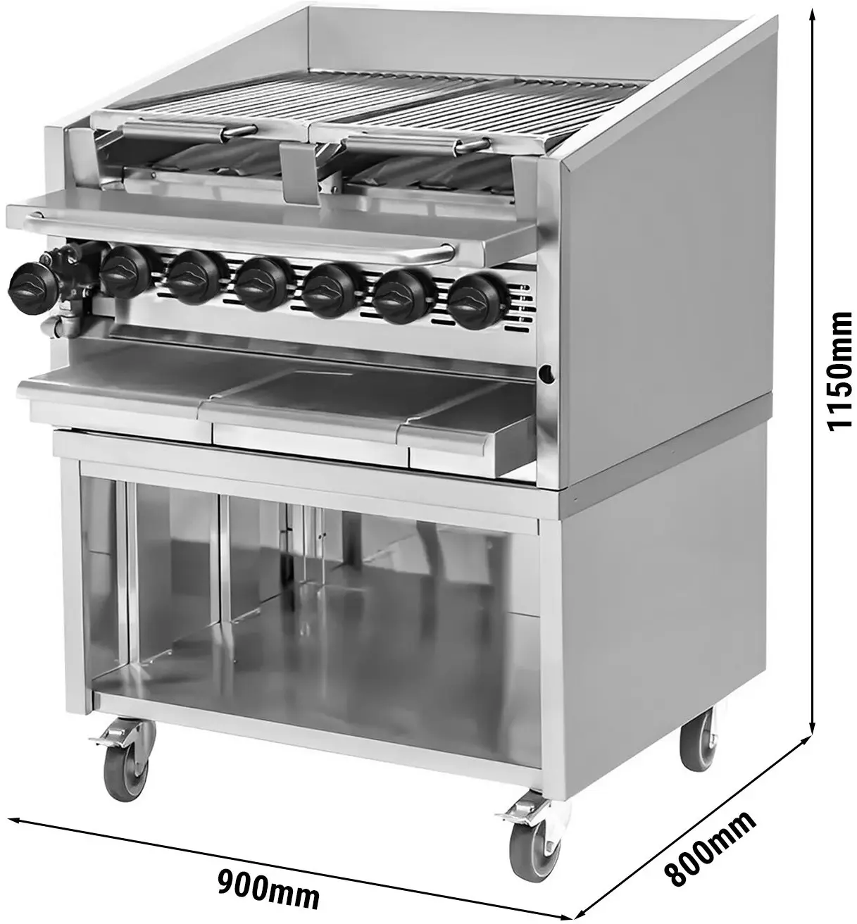 Газовый чарбройлер GGM Gastro HSOE1 (Inox) - 7