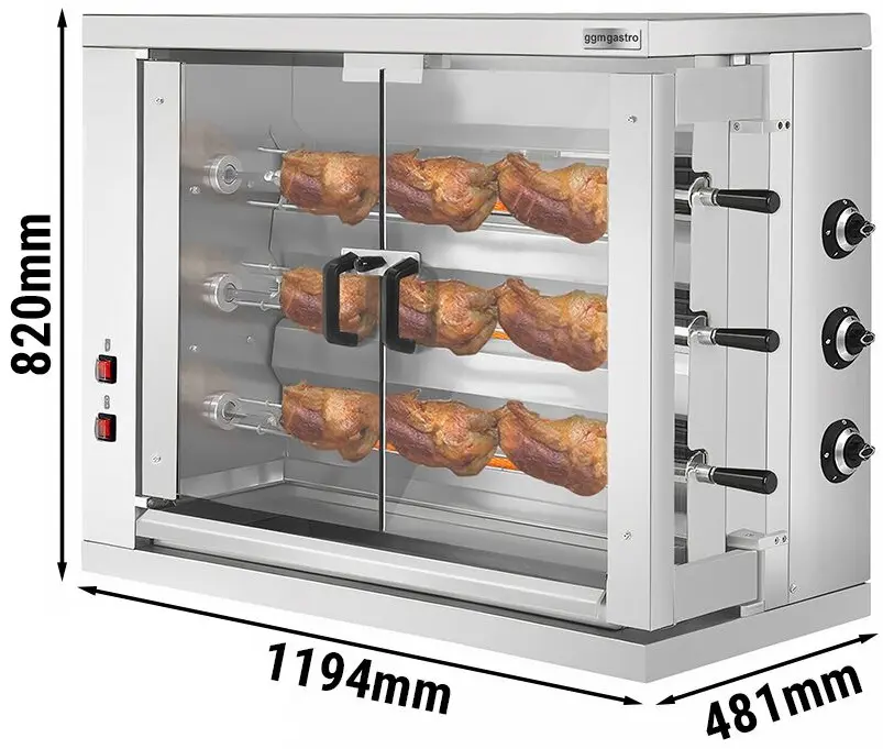 Газовый гриль для кур GGM Gastro GHGE38 (Inox) - 3
