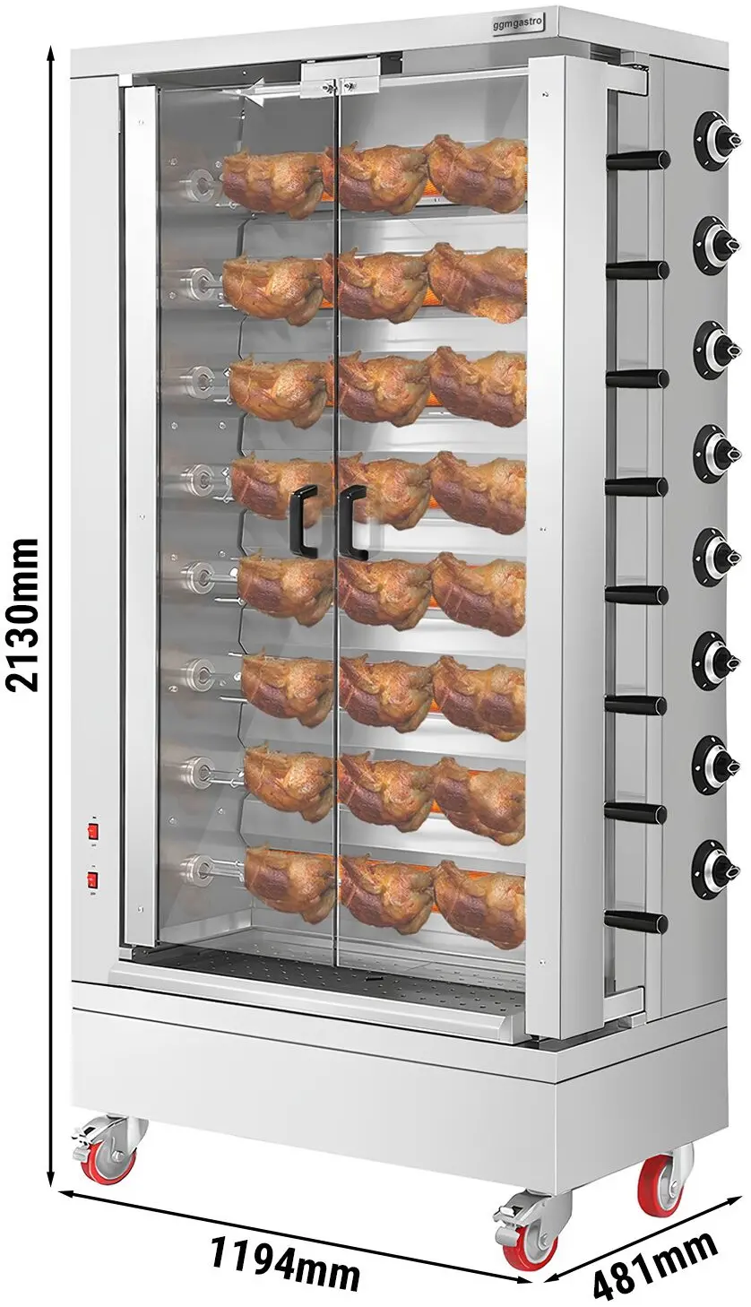 Газовый гриль для кур GGM Gastro GHGE48 (Inox) - 3