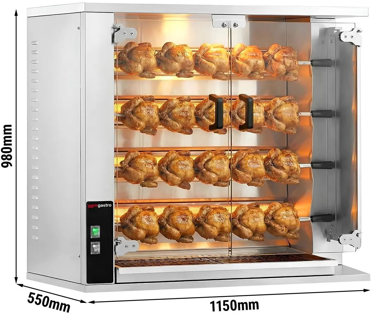 Газовый гриль для кур GGM Gastro GHGK420 (Inox) - 7