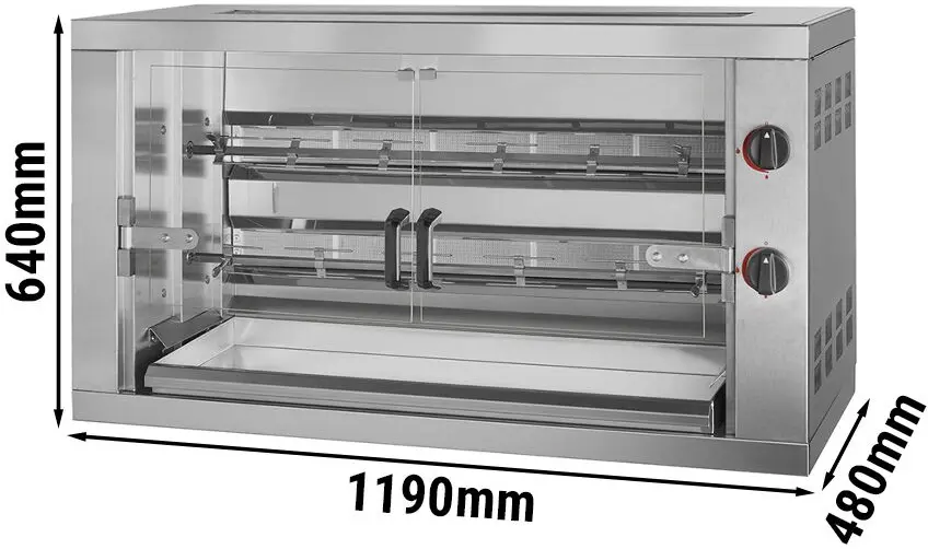 Газовый гриль для кур GGM Gastro GHKM212-B (Inox) - 2