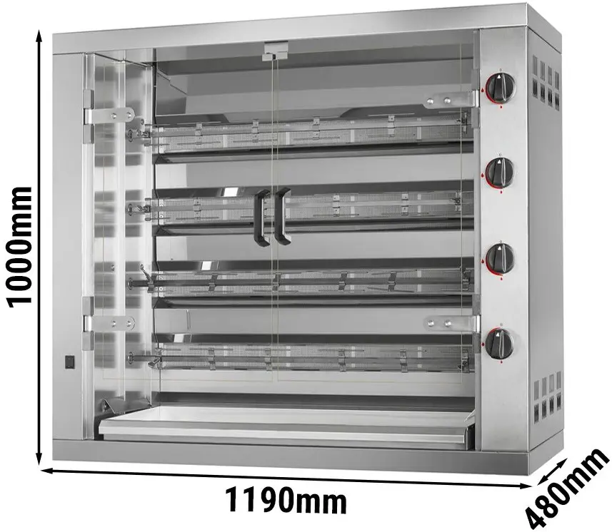 Газовый гриль для кур GGM Gastro GHKM424-B (Inox) - 2