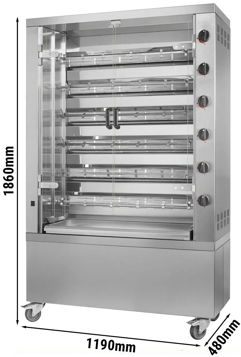 Газовый гриль для кур GGM Gastro GHKM636-B (Inox) - 2