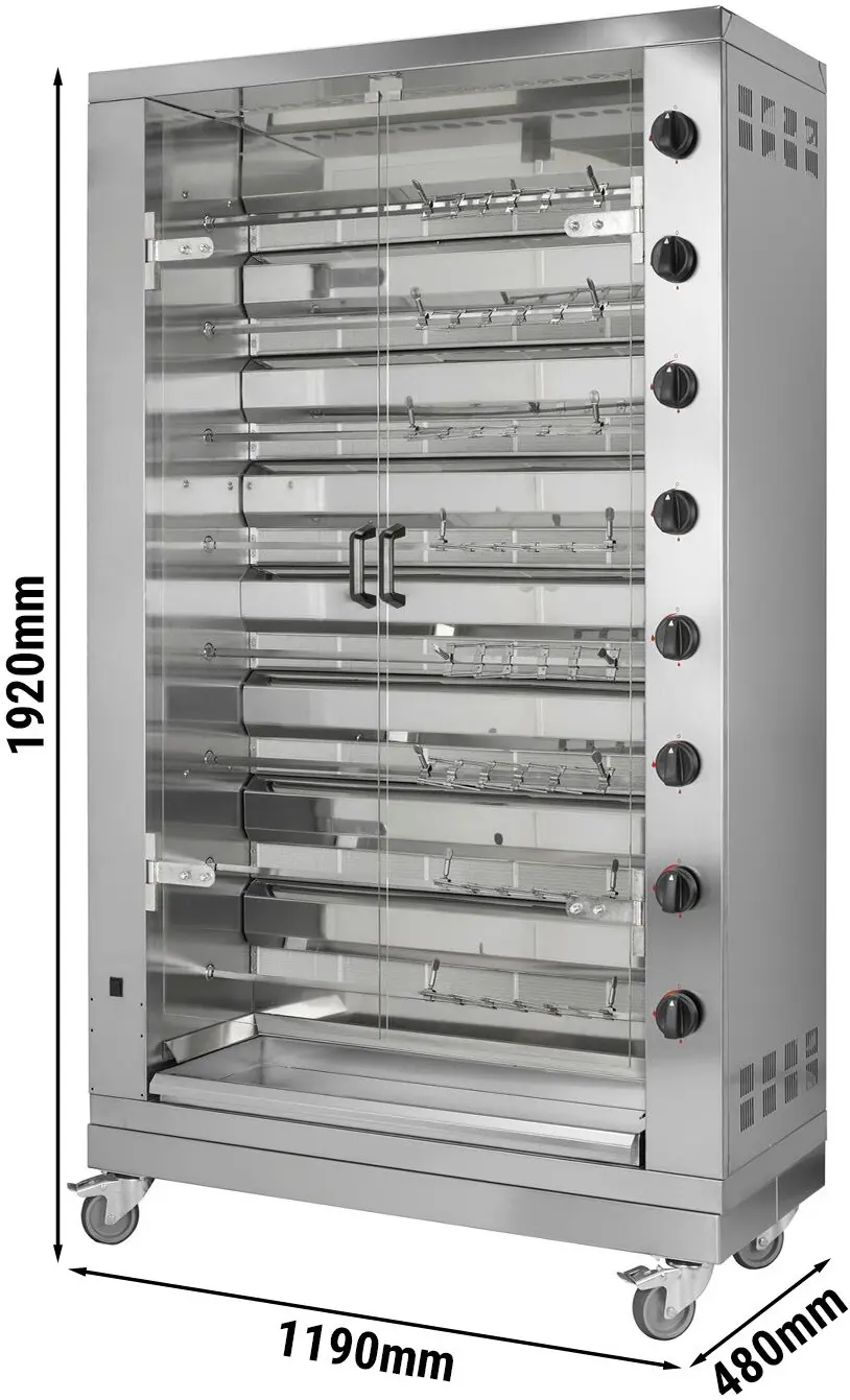 Газовый гриль для кур GGM Gastro GHKM848-B (Inox) - 2