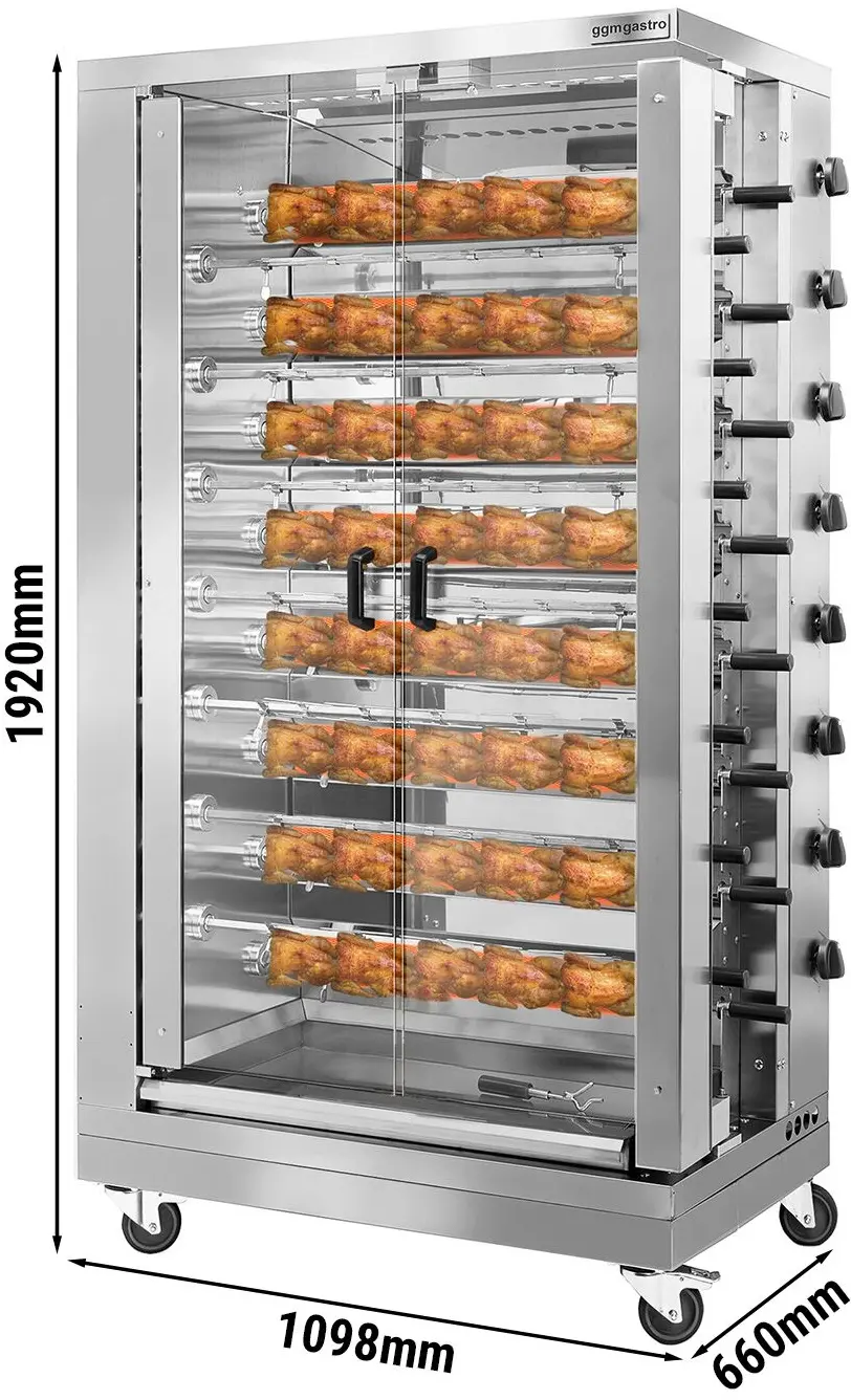 Газовый гриль для кур GGM Gastro GM1590F (Inox) - 3