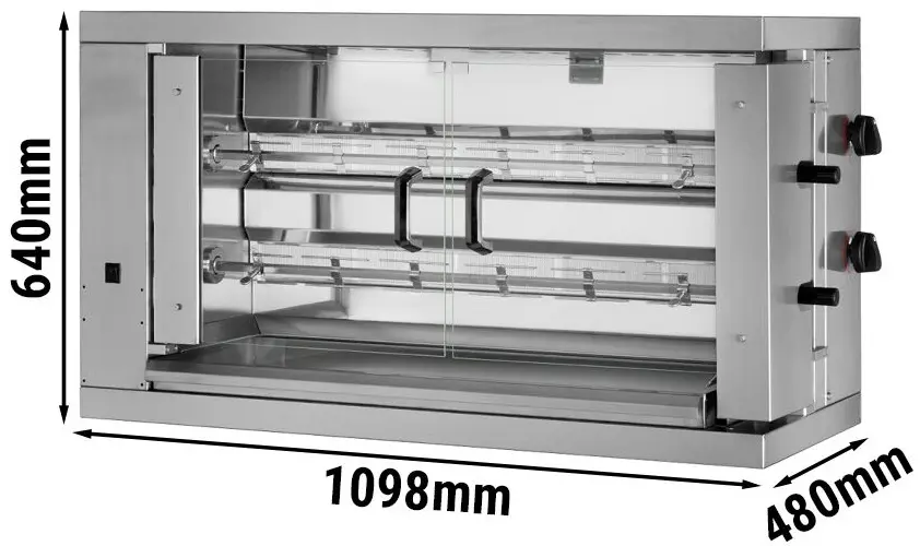 Газовый гриль для кур GGM Gastro GM212E-B (Inox) - 2