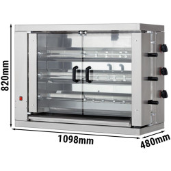 Газовый гриль для кур GGM Gastro GM318E-B (Inox) Thumb