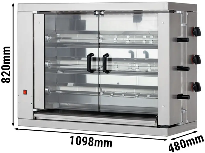 Газовый гриль для кур GGM Gastro GM318E-B (Inox) - 2