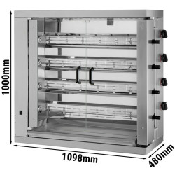 Газовый гриль для кур GGM Gastro GM424E-B (Inox) Thumb