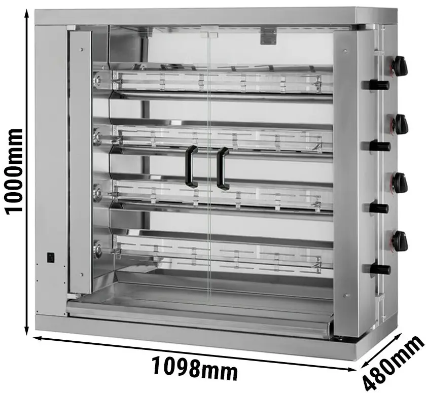 Газовый гриль для кур GGM Gastro GM424E-B (Inox) - 2
