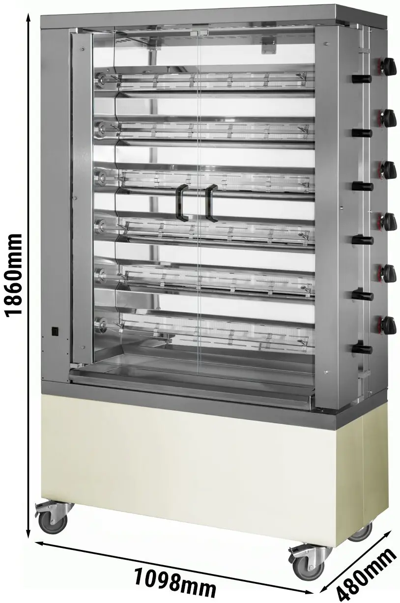 Газовый гриль для кур GGM Gastro GM636E-B (Inox/Beige) - 2