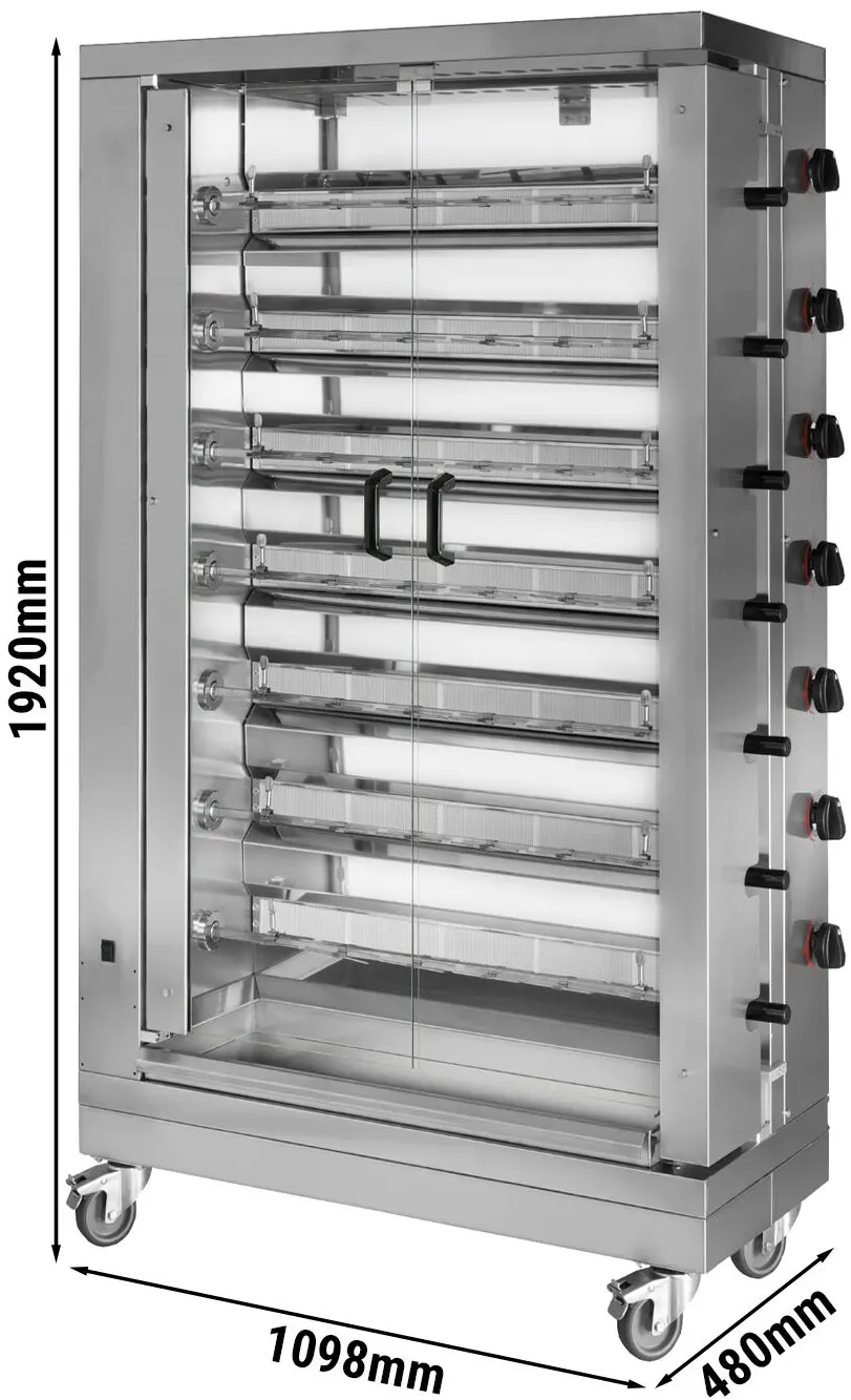 Газовый гриль для кур GGM Gastro GM742E-B (Inox) - 2
