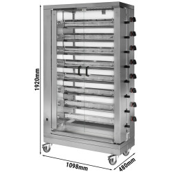 Газовый гриль для кур GGM Gastro GM848E-B (Inox) Thumb