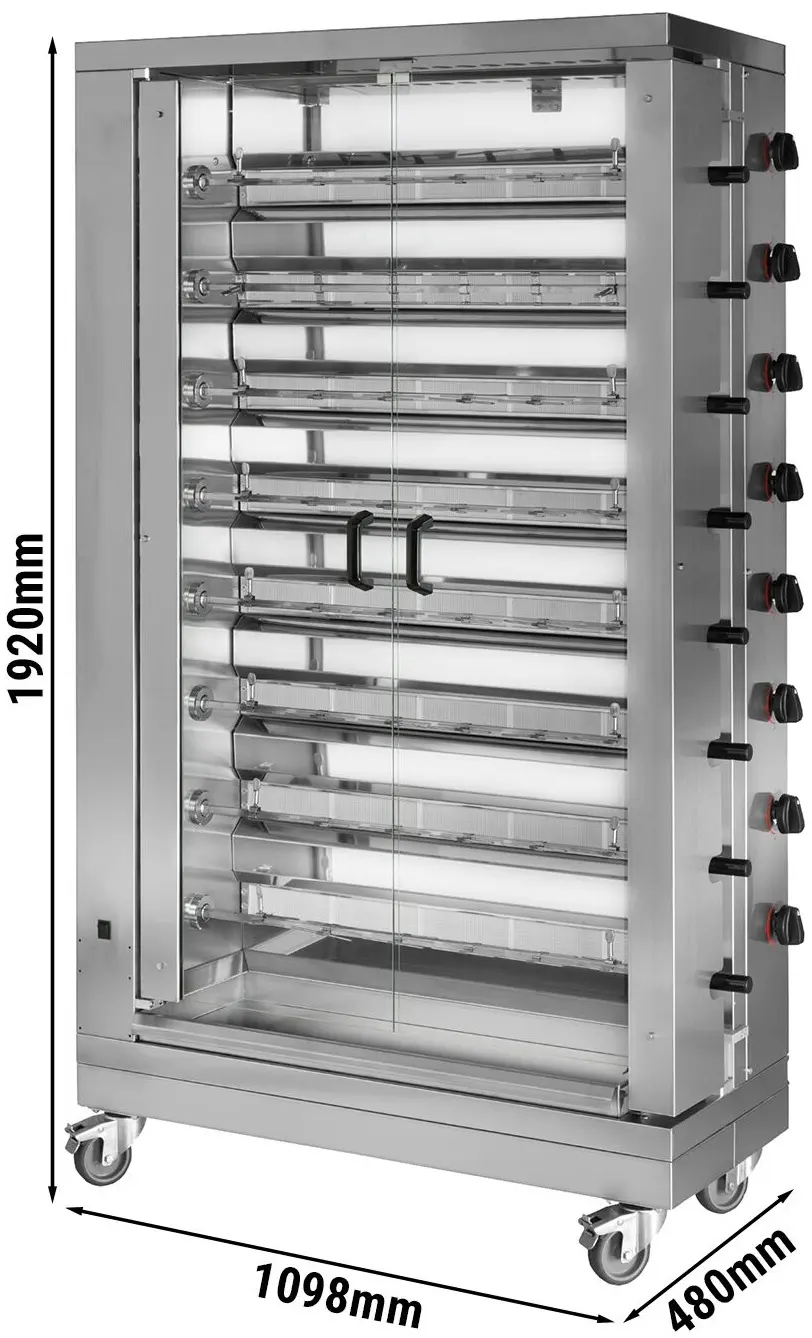 Газовый гриль для кур GGM Gastro GM848E-B (Inox) - 2